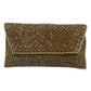 Gold Finish - Rich Hand Embroidered Clutch Bag / Handbag - AKB235 05KP25