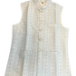 Silver / Pastel Grey - All Over Embroidered - Mens Indian Waistcoat - UK Stock - 24 hr Dispatch - KCS4089 06KC26