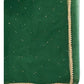 Green - Ladies Net Dupatta with Gold Lace Border  & Diamante - Mix N Match -  VC2501 T0125