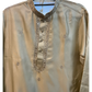 Pastel Pista Green - Soft Cotton Mens Kurta Set with Neck Thread Embroidery- Sangeet Mehendi Haldi - KCS1019 06KC26
