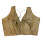 Bright Gold - Crushed Brocade Tissue Saree / Lehenga Blouse - With Cups - Margin to loosen - UK Stock - AF2502 C 1224