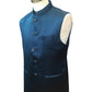 PREMIUM Slim Fit Mens Teal BandhGala / Prince / Chinese Collar Open Jacket with inside Waistcoat- Fantastic Fit - CS2407 JP 0524