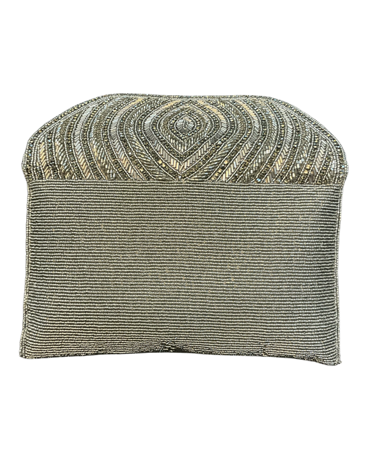 Black / Dark Grey - Rich Hand Embroidered Clutch Bag / Handbag -Bollywood / Weddings - JS37 06KP26