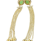 Mint Green - Medium - Antique Gold Finish Traditional Earrings - Bollywood - Weddings - 15ER679 07P26
