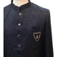 Navy Blue - PREMIUM Slim Fit Mens Self Brocade BandhGala / Prince / Chinese Collar Jacket - Fantastic Fit - CS2501 01TA25
