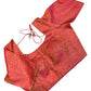 38" & 42" - Coral - Banarasi Brocade Saree / Lehenga Blouse -UK Stock - Quick Dispatch - X1126 01A25