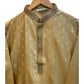 Beige / Gold - Rich Linen Mens Indian Kurta set - UK Stock - Weddings / Walimas , Sangeet, Diwali, Eid, Mehndi / Henna - NAD25715 VY