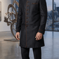 40" SALE ! - Mens Black Sherwani set - With Black trousers - Bollywood Party Weddings - VFEW852 HY0819 - Prachy Creations
