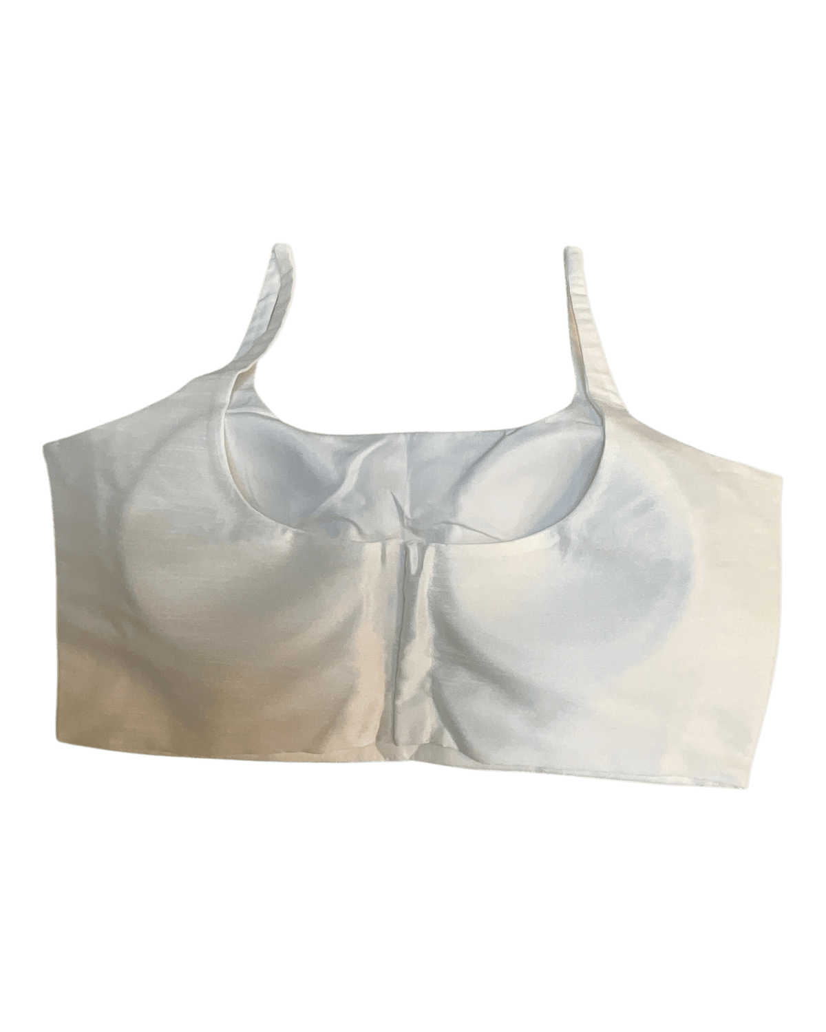 40" / UK 14 - White - Silky Designer Saree blouse with cups, Sleeveless - UK Stock - Quick Delivery - RNK - R651-H - Prachy Creations
