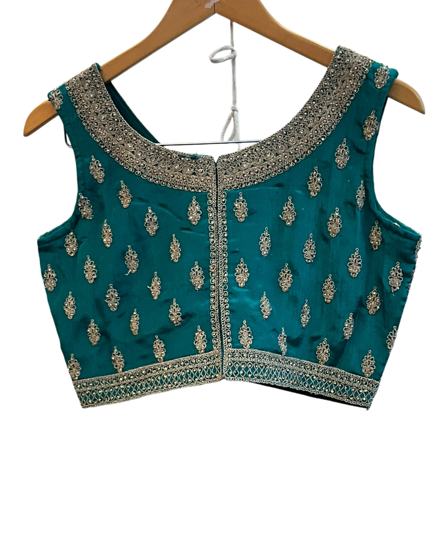 Size UK 12 (38" Bust) Adjustable to Size 14 - Turquoise - Silky Lehenga Set - Mehndi / Sangeet / Bridesmaids / Weddings / Garba  - UK Stock - 24h Dispatch - JF3349 05PA26