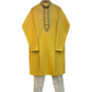 Haldi / Yellow - Self Brocade - Gold Thread Work Mens Kurta Set - Sangeet Mehendi Haldi - KCS2995 03KC26