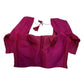 Plum - HYBRID Silky Saree blouse - With Elastic on both side for Great fit - Size 36",38", 40" S M L  - VAM1216 Ap
