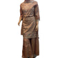 Rose Gold - Ladies Medium Length Top Palazzo Trousers Suit - Size 12 (38") - KTC250149 TK