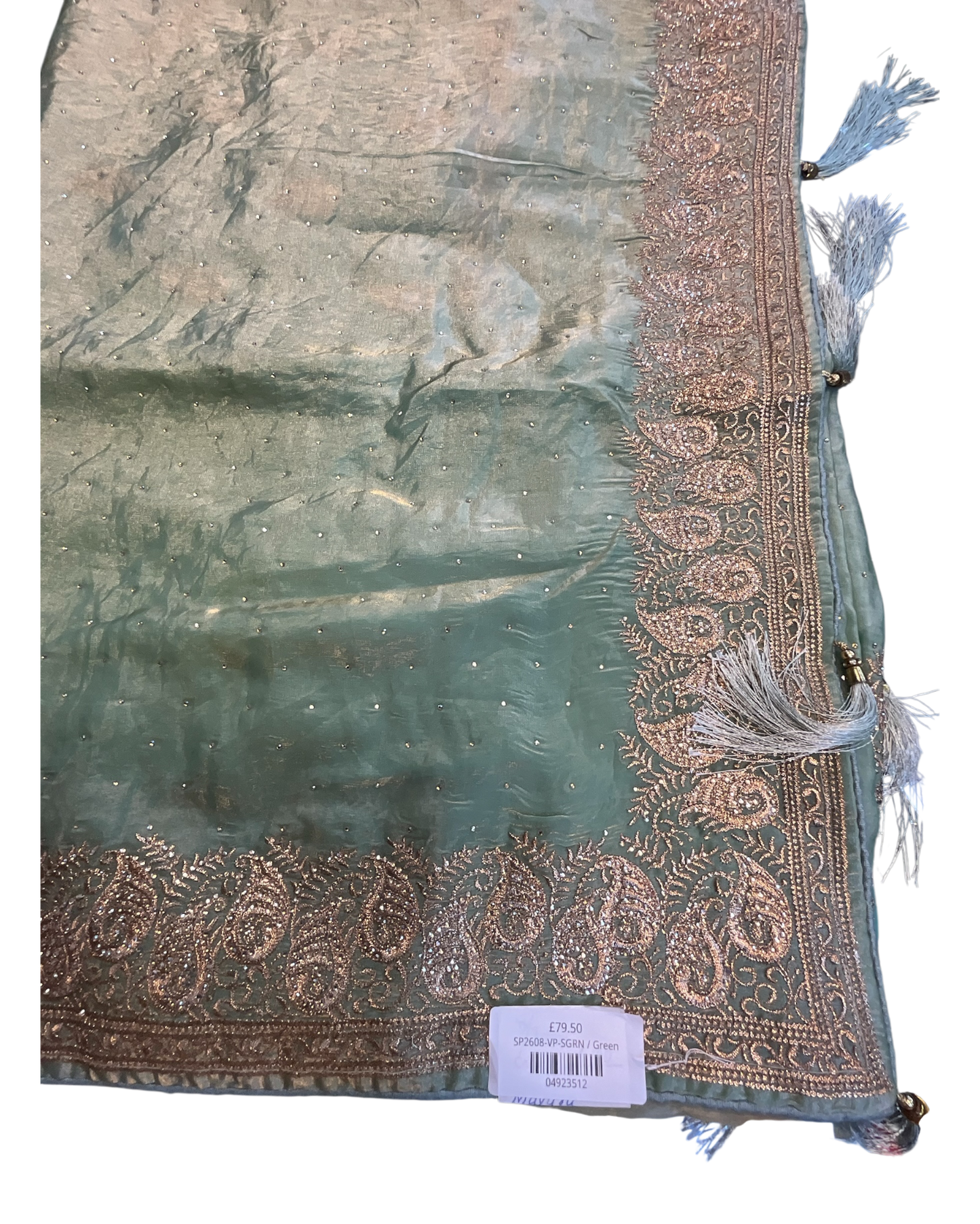 Sea Green - Fancy Party Saree with Blouse Piece - UK stock - 24hr Dispatch - SP2608 VP