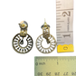 Clear - Medium - Antique Gold Finish Traditional Earrings - Bollywood - Weddings - AE2608 J