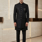 SALE ! Black - Stunning Double Layered Mens Sherwani - SHU2506 JC 0325