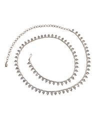 Silver Finish Saree Belt, Waist / Belly Chain - Fancy Dress , Bollywood - KAJ959 A 0923