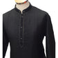 Black - Handloom Self Brocade Mens Indian Kurta set - Weddings / Walimas , Sangeet, Eid, Mehndi / Henna - KCS2404 08KP24