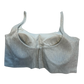 36" / UK 10 - Silver Grey - Rich Designer Saree blouse with cups,  Sleeveless - UK Stock - Quick Delivery - RNK - R931-H