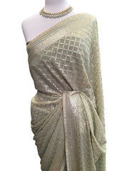 Mint Green - Fancy Saree with Blouse Piece - SP2318 VC 0523