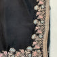 Black - Fancy Party Saree with Blouse Piece - UK stock - 24hr Dispatch - SP2607 KH