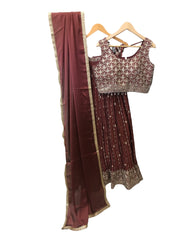 Rust - Ready Made Lehenga Set - Size 12 - 38