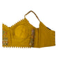 Haldi Yellow - Designer Ladies Short Top Palazzo Trousers Suit - Size 12 (38") - VMK POOJA CP