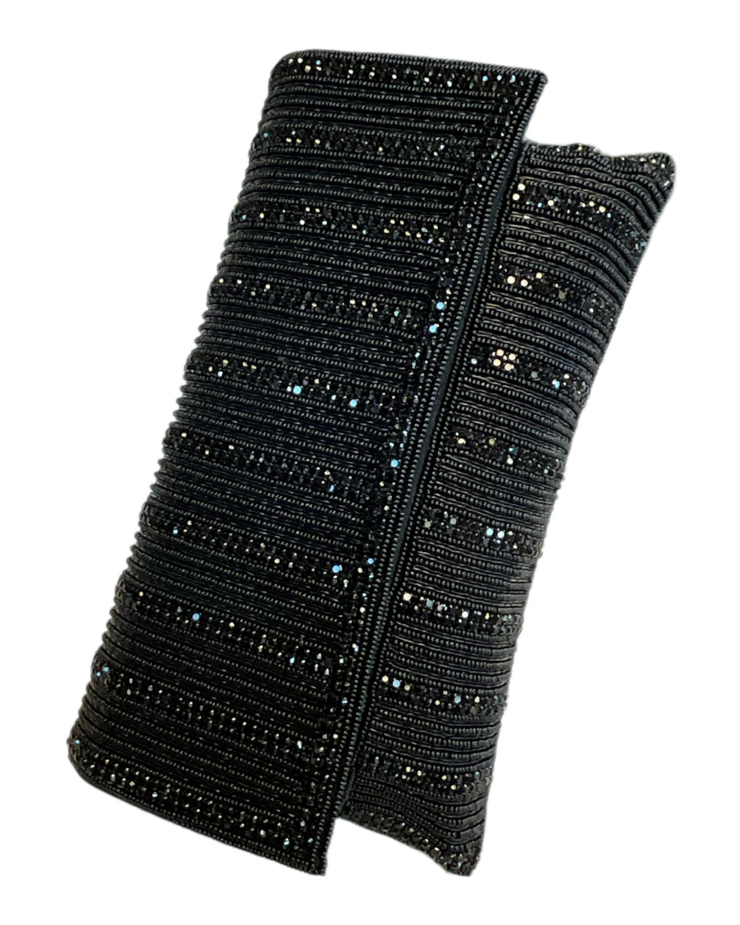 Black - Rich Hand Embroidered Clutch Bag / Handbag -Bollywood / Weddings - JS32 04KP26