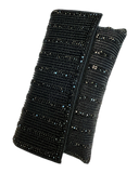 Black - Rich Hand Embroidered Clutch Bag / Handbag -Bollywood / Weddings - JS32 04KP26
