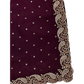 Wine - Rich Saree with Stone Work Border and Blouse Piece - UK stock - 24hr Dispatch - RS2532 TC