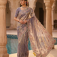 Sale! Lilac - Pastel Silky Saree with Blouse Piece - MF3793  TP 0824