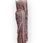 Dusty Pink - Chiffon Crepe - Party Wear Embroidered Saree with Blouse Piece - SP2504004 PY
