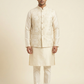 Cream - Rich All Over Embroidered - Mens Indian Waistcoat - UK Stock - 24 hr Dispatch - KCS4088 06VV26