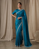 Light Turquoise - Fancy Party Saree with Blouse Piece - UK stock - 24hr Dispatch - SP2623 VY