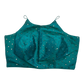 36" / UK 10 - Jade Green - Mirror Work Strap Saree Blouse with cups - UK Stock - Quick Delivery - RNK - R778 -KY