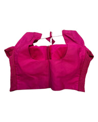 Magenta - HYBRID Silky Saree blouse - With Elastic on both side for Great fit - Size 36