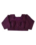 Wine - Silky Saree blouse with cups,  Long Sleeves, High Back - 38" - UK Stock - Quick Delivery - RNK - R231F-A