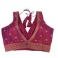 Plum - Dupion Silky Saree / Lehenga blouse - 38" Bust (UK 12) Can be let out to size 16  - AF2406 H 0324