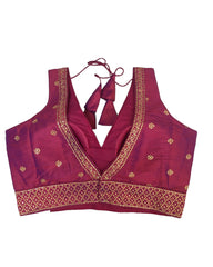 Plum - Dupion Silky Saree / Lehenga blouse - 38
