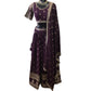 Wine - Soft Crepe Lehenga Set - Size 12(38") Expandable to size 16 - UK Stock - 24h Dispatch - SWA2405 JA 0424