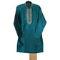Turquoise - Banarasi Handloom Brocade Mens Indian Kurta set - Weddings / Walimas , Sangeet, Eid, Mehndi / Henna - KCS1028 06KC24