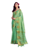 Apple Green - Traditional Silky Fancy Saree with Blouse Piece - UK Stock - 2/3 days Delivery  12KT25 RP478