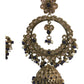 Navy - Large - Antique Finish Traditional Earrings - Bollywood - Weddings - NIR817 Cp 0724