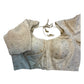38" & 42" - Cream / Champagne - Banarasi Brocade Saree / Lehenga Blouse -UK Stock - Quick Dispatch - X1212 08H25