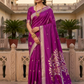 Purple - Handloom Saree with Blouse Piece - UK stock - 24hr Dispatch - RT-BT003 07KJ26