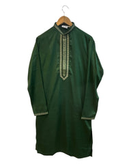 Forest Green - Classic Mens Indian Kurta set - UK Stock - Weddings / Walimas , Sangeet, Diwali, Eid, Mehndi / Henna - NAD25704 KA