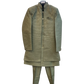 Sage Green - Mens Knee Length  Jacket with Long Waistcoat - Sherwani / Indo-Western - Fantastic Fit - KCS6600 03PV26