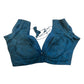 36" UK10 & 40" UK14 - Teal Blue - Deep Neck & Back - Saree / Lehenga Blouse -UK Stock - Quick Dispatch - B246 09KP25