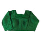 Green - Silky Saree blouse with cups,  Long Sleeves, High Back - 38" - UK Stock - Quick Delivery - RNK - R231F-A