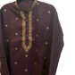 Wine - Soft Cotton Silky Mens Kurta Set with Neck Thread Embroidery- Sangeet Mehendi Haldi - KCS1025 06VY26